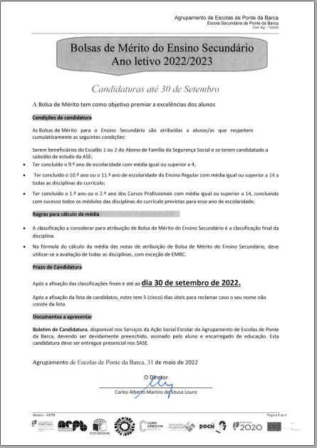 2206 candidatura a bolsa de merito