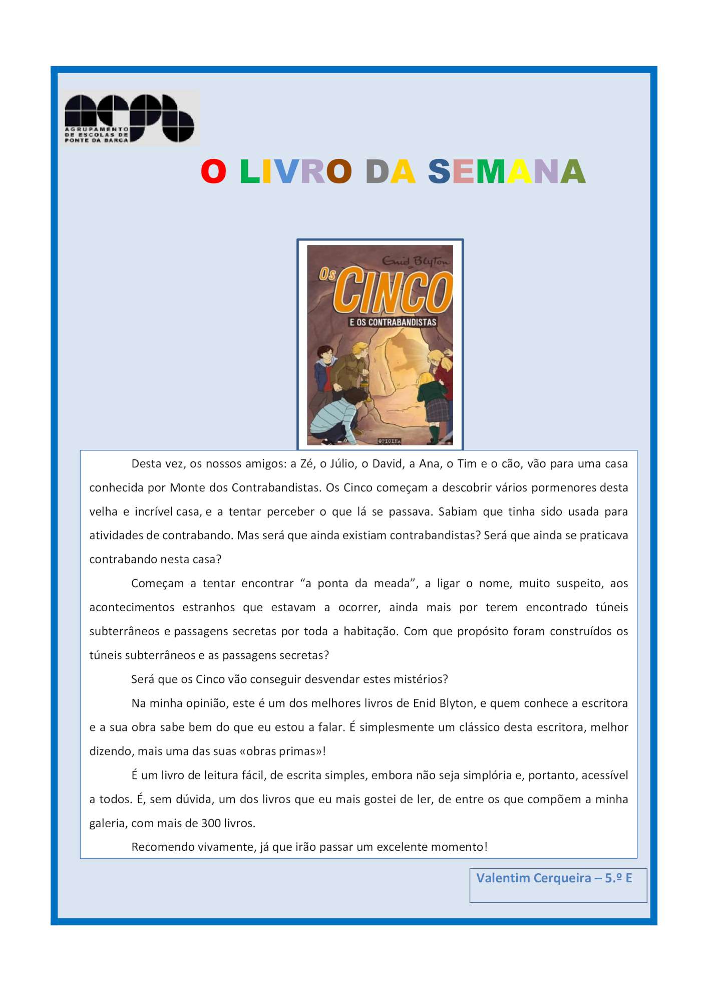 2301 Livro da Semana Valentim Cerqueira 5e